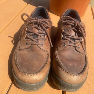 Ecco track men’s waterproof shoes size 11 size 44 or 10.5 brown tan leather